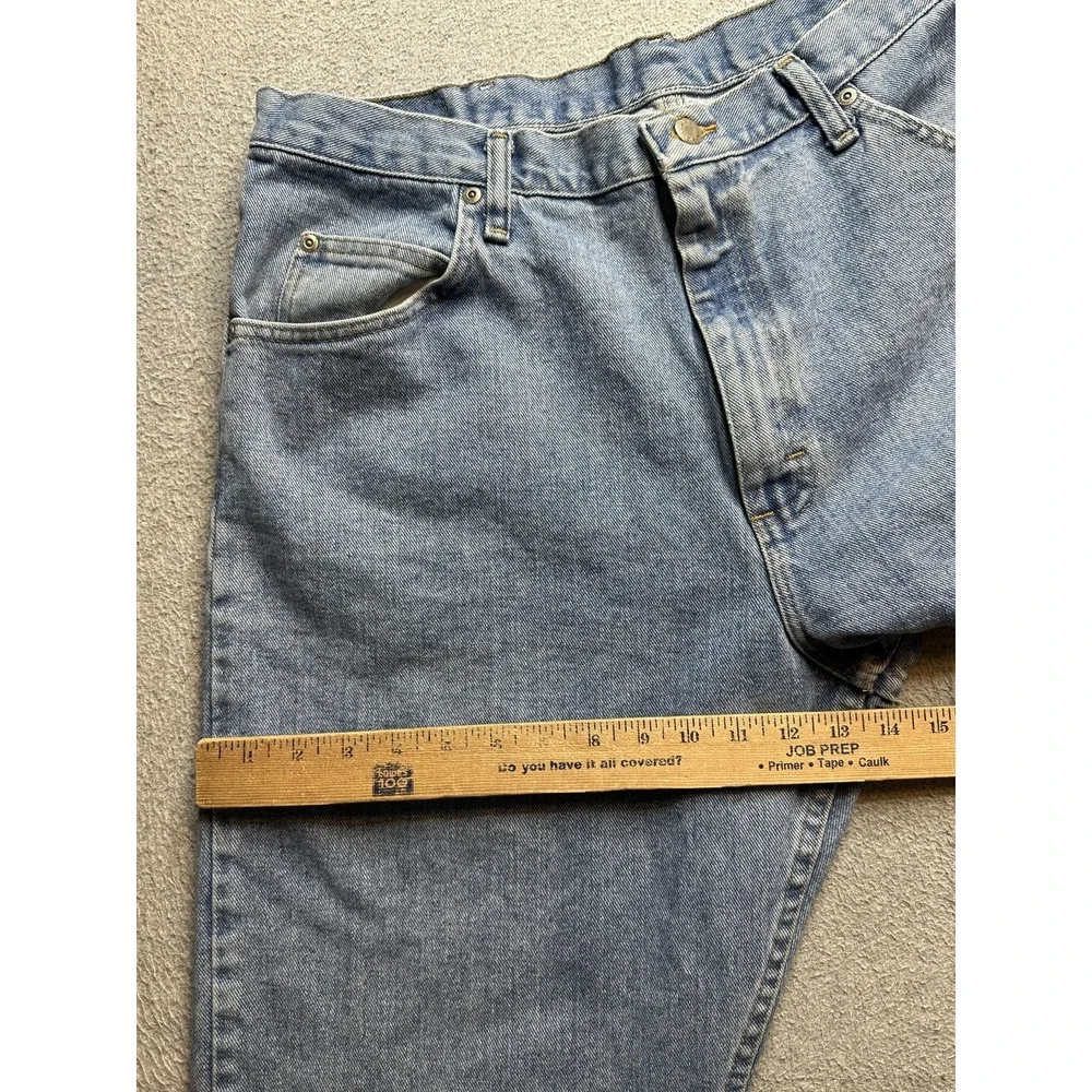 Wrangler Jeans Mens 38x30 (36x30) Light Wash Relaxed Fit Blue Denim Pants‎